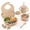 Brown, variant on Silicone Baby Feeding Set,Baby Spoons and Forks,Sippy Cup,Toddler Plates and Bowls Set,Silicone Bibs,Baby Feeding Essentials