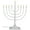Satin Silver, variant on Extra Large 23" Display Electric Menorah Satin Gold with Flame Shaped Bulbs Traditional U-Shape USB Electronic LED Hanukkah Minorah with 10 Screw-in Frosted Bulbs Chanukah Decorations By Zion Judaica