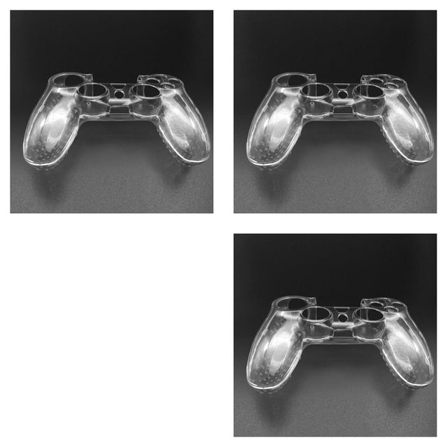 Sidaley Accesorio de cubierta protectora de carcasa de controlador de juego ABS transparente de cristal para Mostrar como imagen 3piezas