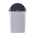 thumbnail image 2 of Superio Kitchen Trash Can with Swing Top Lid 9 Gallon Slim Waste Bin 37 Qt Durable Plastic, Fit Small Spaces, Office, Bathroom, Under Counter (White Smoke-1 Pack), 2 of 3