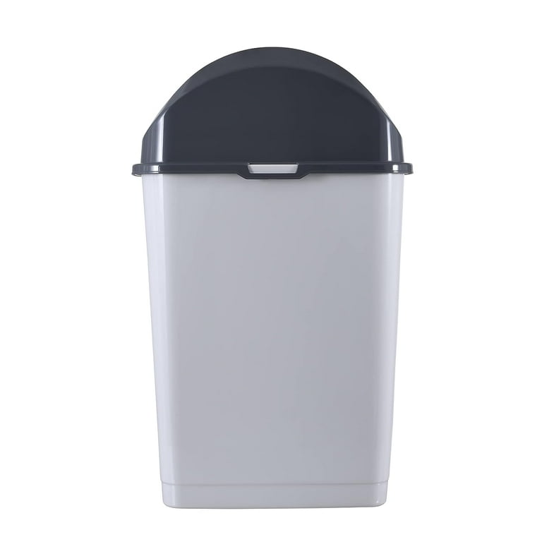 Superio Kitchen Trash Can with Swing Top Lid 9 Gallon Slim Waste Bin 37 Qt  Sturdy Plastic Garbage Can Medium Recycling Bin for Office, Bathroom, Under