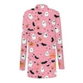 thumbnail image 3 of FDGIU Women's Halloween Cardigan 2025 - Printed Open Front Long Sleeve Cover-Up, Lightweight Crochet Fall Coat, Medium Length Coat Casual, 3 of 5