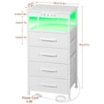 thumbnail image 3 of LOAKEKEL Tour de Rangement en Tissu, Petite Commode pour Chambre, Blanche, Commode 4 Tiroirs pour Adulte, 3 of 3