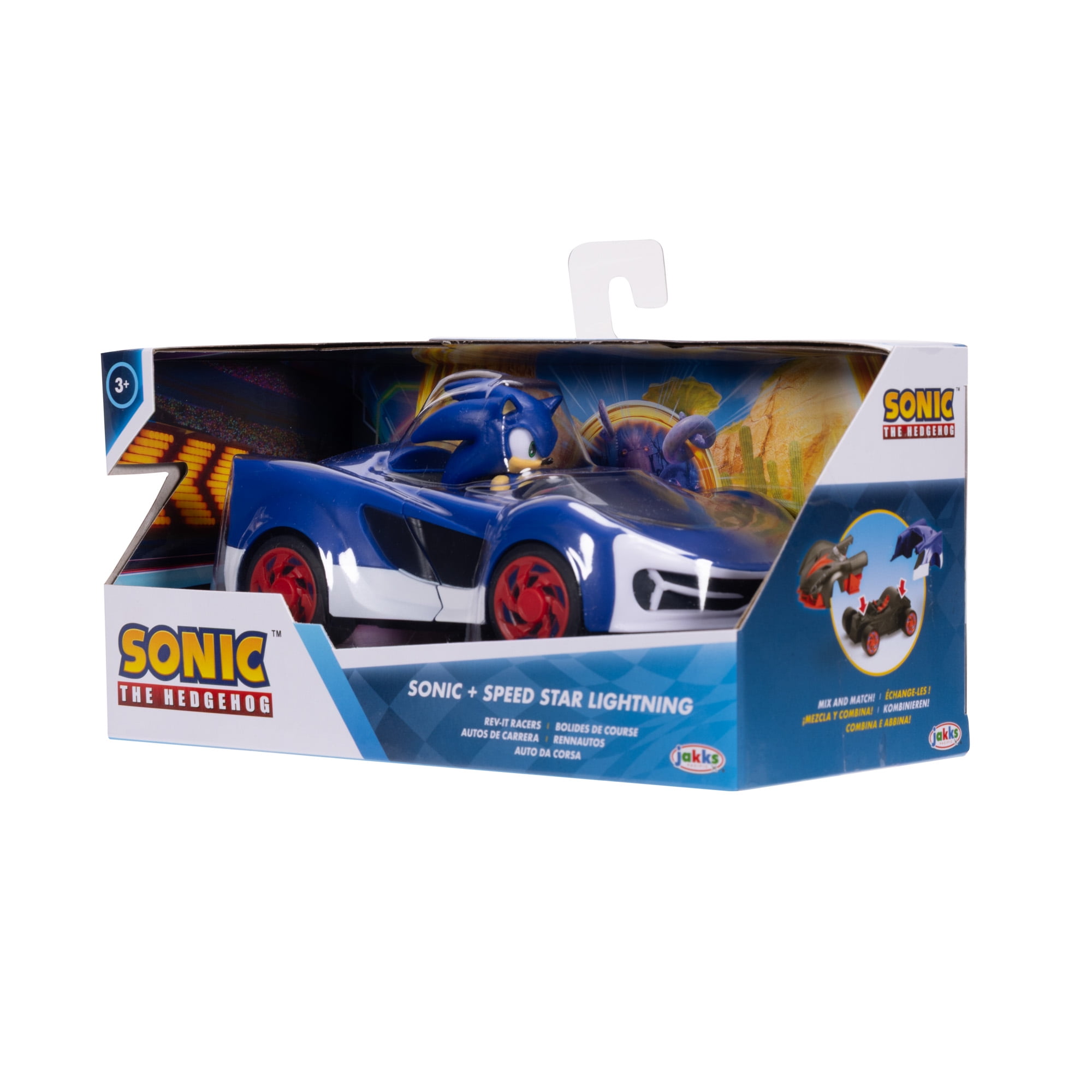 Sonic Speed Star Lightning Rev-it Racer Toy Car for Child Ages 3+