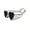 839-silver, variant on Heart Shaped Car Exhaust Pipe Tip, Dual Outlet Stainless Steel Muffler, Modified Tail Throat Cover, for Vehicle Exhaust Customization