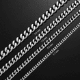 thumbnail image 1 of 3.5mm/5mm/7mm/9mm Thickness Stainless Steel Cuban Curb Link Chain Necklace for Men Boys Silver Gold Black Color 14 to 30 Inches, 1 of 5