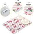 thumbnail image 4 of SKYSONIC Dish Drying Mat for Kitchen Counter Flamingo Hibiscus Striped Eco Friendly Drying Mat - Easy to Clean Heat Resistant Dish Mat - 18x24, 4 of 6