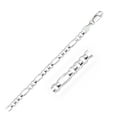 thumbnail image 1 of 4.6mm 14k White Gold Solid Figaro Chain 18 in, 1 of 4