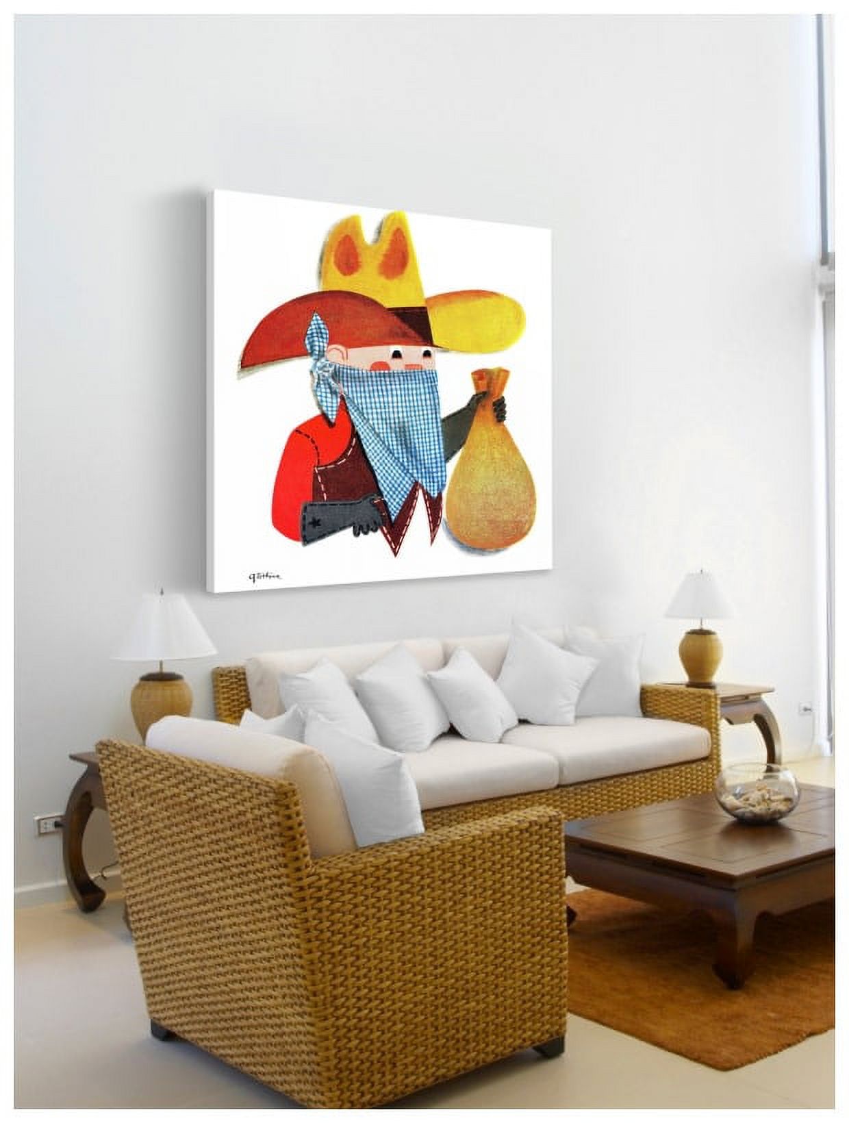 Marmont Hill "Cowboy" by Curtis Painting Print on Canvas
