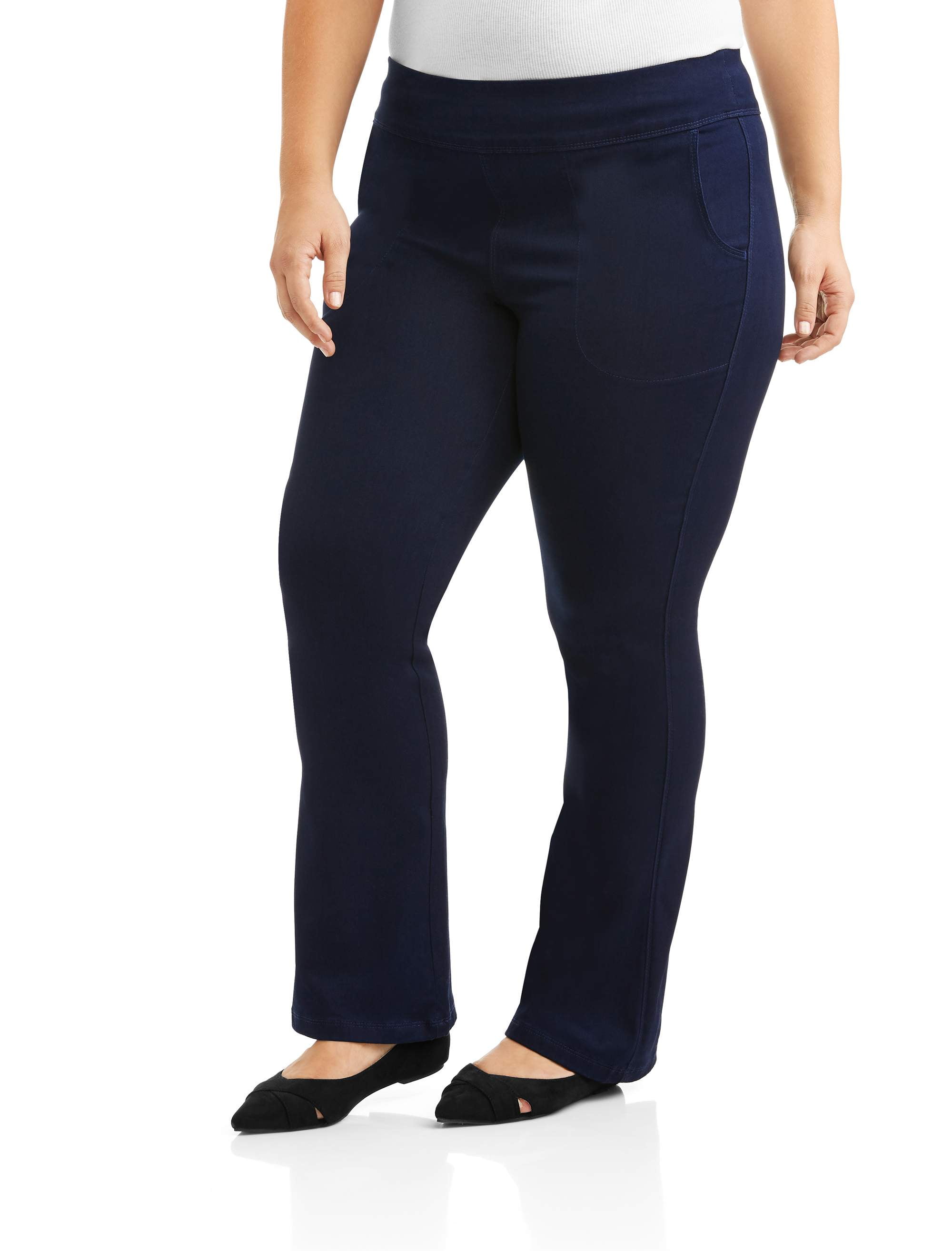 Just My Size - Women's Plus-Size Smooth Waist Super Stretchy Pull-On Pants, Available in Petite