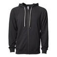 thumbnail image 1 of Independent Trading B11476506 Unisex Lightweight Loopback Terry Zip Hood, Black - Extra Large, 1 of 2