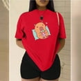 thumbnail image 3 of Playera Blusa De Capybara Recostado Bebiendo Soda Capibara Ropa De Mujer Color Rojo Talla Grande Marca Emil SaEs, 3 of 4