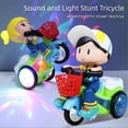 thumbnail image 3 of Electric Stunt Tricycle Music 360 Degree Rotating Light Up Vehicles Toy Children's Gift, 3 of 5