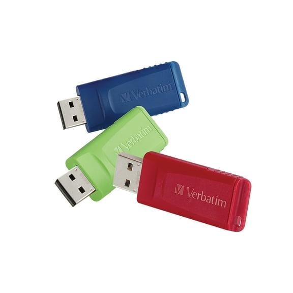 Verbatim Store ‘n’ Go USB-A Flash Drives, 3 Count (16 GB)
