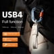 thumbnail image 1 of USB4 Data Cable Keychain Kit USB C to Type C Cable black green, 1 of 5