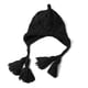 thumbnail image 1 of Gorro tejido a mano con borlas, cómodo, resistente al viento, cálido, gorro con orejeras de punto para invierno, para otoño e invierno, negro M (56-58cm/22-22,8 pulgadas), 1 of 12
