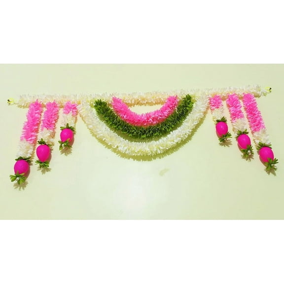 Swadeshi Desire's Plastic Lotus Bell Handmade Bandarwal Gift ItemToran for Main Door