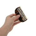 thumbnail image 3 of Unique Bargains 1 Pc M-shaped Marble Wide Tooth Comb Brown Acetate Sheet, 3 of 5