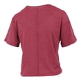 thumbnail image 3 of Women's Pressbox  Crimson Indiana Hoosiers Vintage Waist Length Script Over Logo T-Shirt, 3 of 3