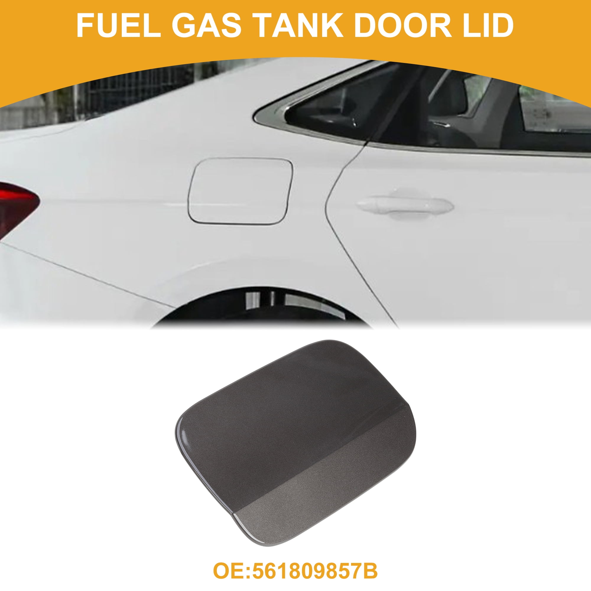 Unique Bargains Tank Door Cap for Volkswagen Passat 2011-2018 Filler Flap Cover Car Gold