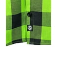 thumbnail image 5 of The "Incredible H" Green & Black Flannel (Hidden Snap Collars), 5 of 12