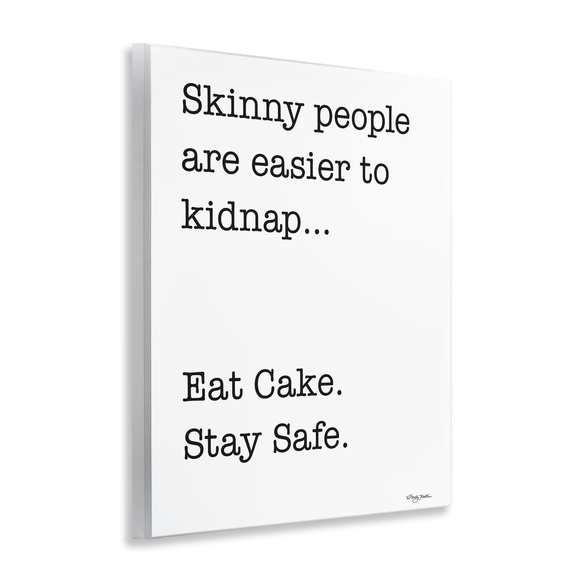 Stupell Industries Eat Cake Stay Safe Novelty Painting Unframed Art Print Wall Art, 11 x 14