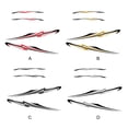 thumbnail image 4 of Xingzhi Show Personality Customized Sports Motorhome Stripe Easy Removal Personalized black red 1Set, 4 of 6