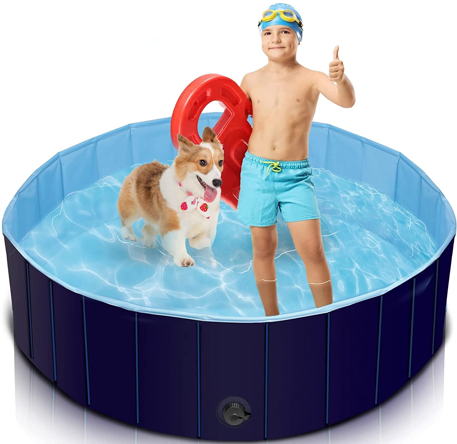 BestPet Large dog swimming pool Collapsible hard plastic dog swimming