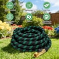 thumbnail image 3 of 100 ft Garden Hose That Won't Kink, Lightweight Flexible Water Hose with Solid Brass Fittings, Easy to Coil and Store for Lawn and Garden, 3 of 7