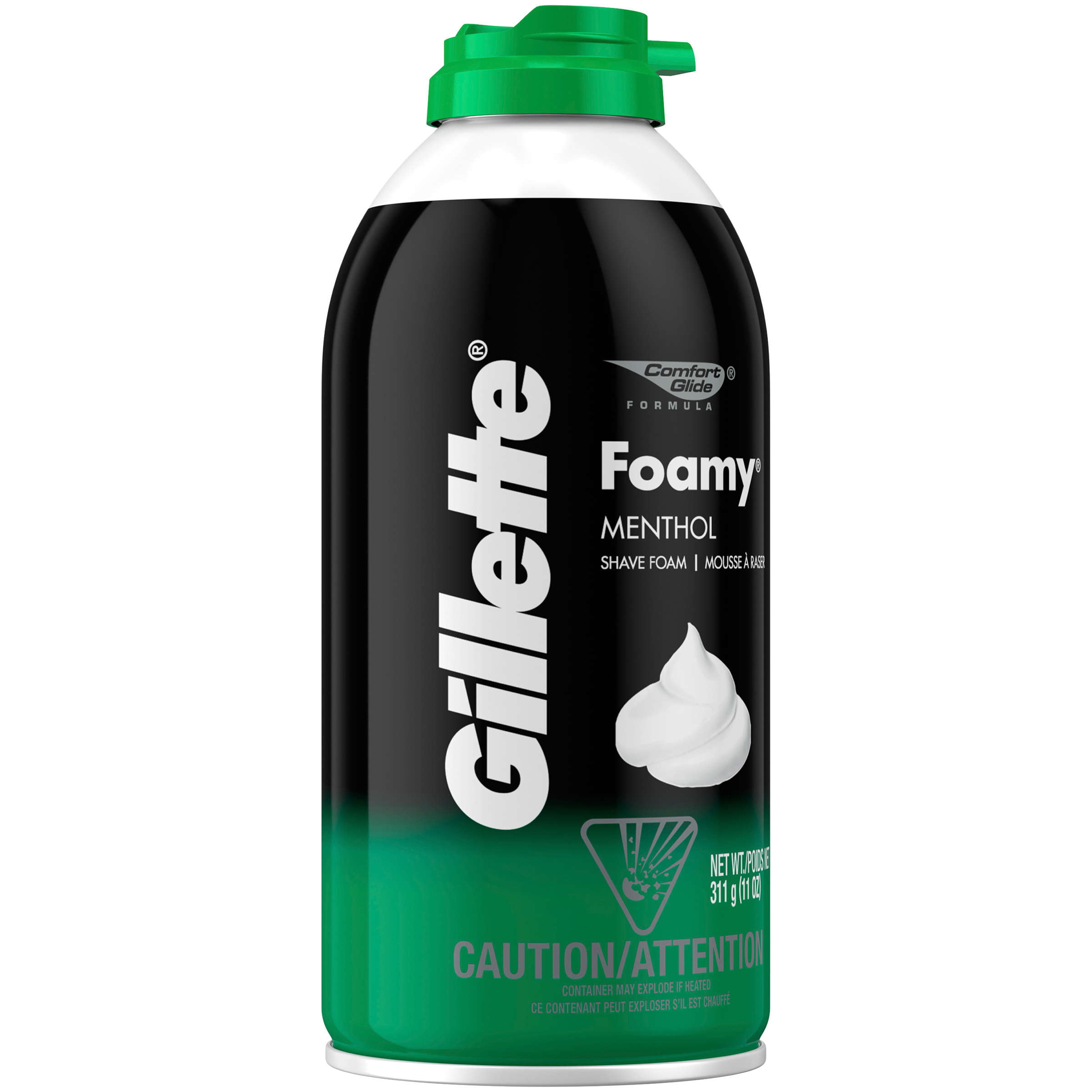 Gillette Foamy Menthol Shave Foam, 11 oz