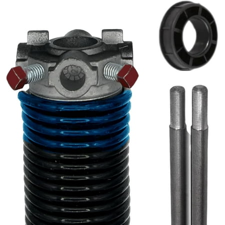 

Garage Door Torsion Spring 283X2x37 Includes 1” Nylon Bushing And Winding Bars| Left Hand Replacement For Right Side Of Garage Doors (Color Cone: Black)