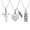 Light Blue, variant on 3 Pcs Cremation Jewelry Heart / Cylinder / Rose Flower Urn Necklace Ashes Cremation Jewelry Stainless Steel Memorial Pendants Gift Funeral Ash Holder