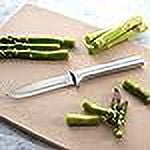 Rada Cutlery Regular Paring Knife with Quick Edge Sharpener, Silver Handle, Pack of 6