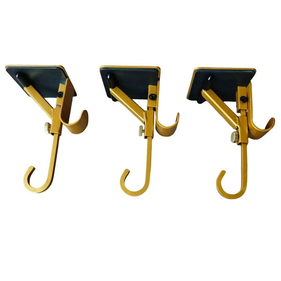 Fireplace Stocking and Garland Hanger, Metal 2 in 1 Garland and Stocking Hanger, Fits 0.5" to 8.5" Mantles, Holds up to 20 LBS 3PCS