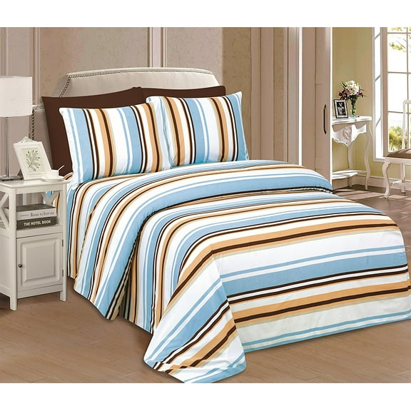 Beverly Hills 1800 Series Ultra Soft Printed 4 PC Sheet Set (Twin, Noah)