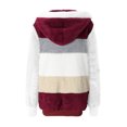 thumbnail image 6 of Tiqkatyck Winter Jackets for Women, Women's Winter Hooded Coat Warm Wool Coat Plush Coat with Pockets Outerwear Long Sleeve Jacket With Zipper Fleece Jacket Women, Winter Coats for Women Burgundy M, 6 of 7