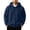 Navy, variant on THNCYX Hoodies For Men With Zipper Chest Pocket Long Sleeve Top Loose Fit Casual Street Style Soft Mens Sweatshirt Fall Outfits S-2XL