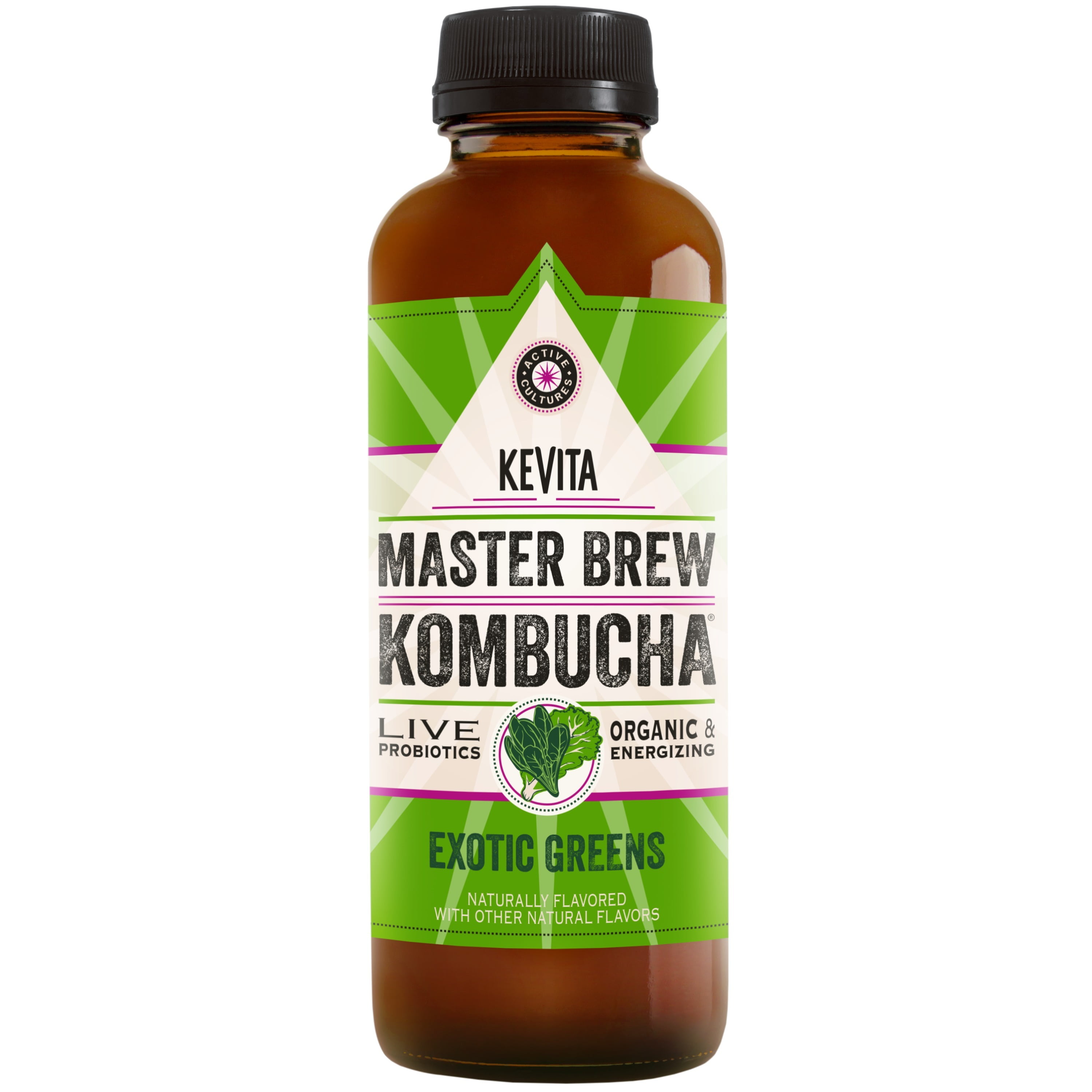 Kevita Master Brew Kombucha Exotic Greens, 15.20 Oz