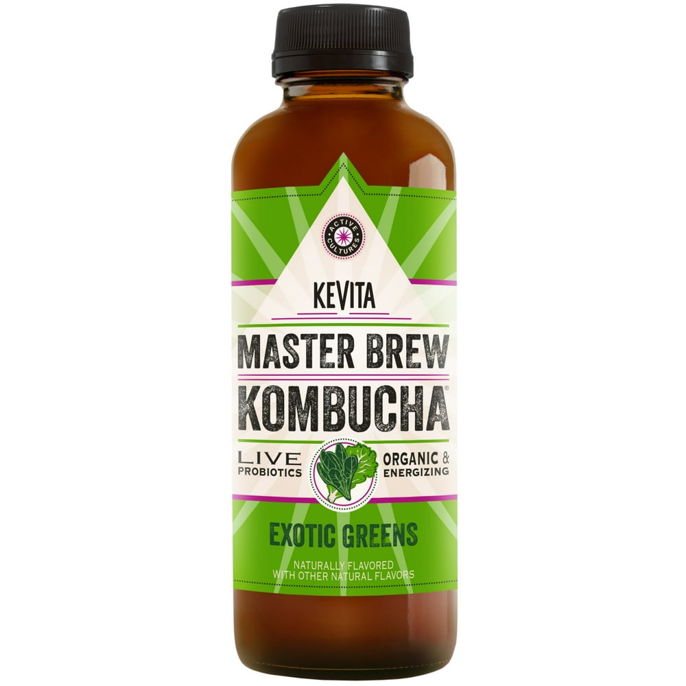 Kevita Master Brew Kombucha Exotic Greens, 15.20 Oz