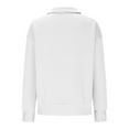 thumbnail image 4 of Quinlirra Womens Sweatshirt Design Women's Casual Fashion V-neck Long Sleeved Pullover Solid Color Top, 4 of 5