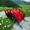 thumbnail image 2 of SamsGazebos Miniature Japanese Plywood Garden Bridge, 25-Inch, Red, 2 of 7