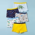thumbnail image 5 of Yammkia Boys Boxer Briefs Baby Soft Cotton Toddler Dinosaur Underwear Children Truck Panties Cute Dinosaur Print Underpants Shorts Pants Briefs Trunks 5PCS for 10-12 Years,Blue, 5 of 5