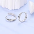 thumbnail image 6 of MULA Original Gradient Threaded 925 Sterling Silver Hoop Earrings 5A Zircon for Women Jewelry, 6 of 6