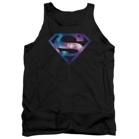 Superman Galaxy Shield Adult Tank Top Black