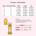 thumbnail image 7 of iixpin Girls Hip Hop Jazz Dance Outfits Kids Sequin Stage Performance Crop Tops with Flared Hem Pants Set Gold 16, 7 of 7