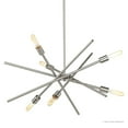 thumbnail image 4 of Urban Ambiance Luxury Urban Industrial Chandelier, Size: 10-1/2"H x 22-5/8"W, with Mid-Century Modern Style Elements, Brushed Nickel Finish, UHP2073, 4 of 4
