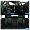 Car Seat Covers for Nissan 5 Seats Full Set, Waterproof Pu Leather Auto Cushion Protector, Front