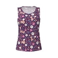 thumbnail image 4 of Xecao Cute Squirrel Floral print women's scoop neck, loose-fit workout tank tops for the gym., 4 of 9