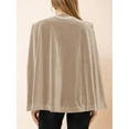 thumbnail image 4 of Women's Velvet Cape Blazer Jackets Casual Split Long Sleeve Open Front Coat, 4 of 5