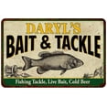 thumbnail image 1 of DARYL'S Bait & Tackle Metal Sign Man Cave 8x12 208120016284, 1 of 1